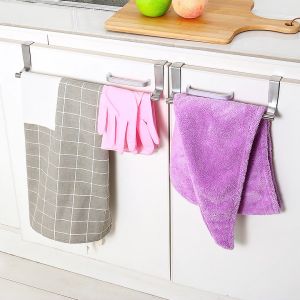 Giá để khăn bằng thép không gỉ cho phòng tắm Tủ bếp Cửa treo tổ chức Kệ treo khăn treo tường Thanh