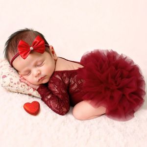 Ylsteed Baby Tutu Dress Newborn Photography Outfit Adorable Lace Girl Princess Dress Romper Baby Gifts Photo Shooting ClothingHD