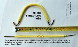 Handcrafted Ceramic Flower Tea Pot Accessories Plastic Handle Bamboo Root Woven Tea Pot Ear Handle Traditional Chinese Style