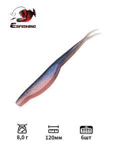 ESFISHING Lure Soft Bait Minnow Tail 9cm 12cm Fishing Gear for Carp Bass Trout Perch Lake Ocean River Stream Camping Travel