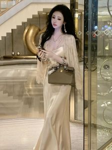SHANGSHA | Elegant Luxury Dazzling Sequin Spaghetti Strap Dress
