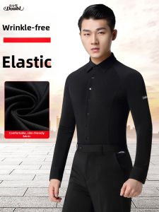 DANBAOLUO | Mens Dance Shirt For Modern and Ballroom Dancing