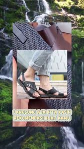 SANDAL KULIT TERLARIS DESAIN MODERN ELEGAN KUALITAS PREMIUM KEKINIAN 2025 DF53