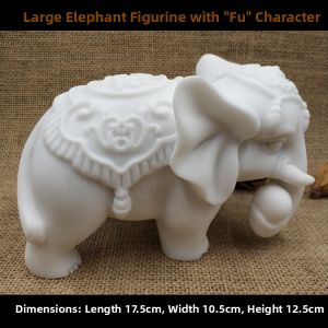 Water Absorbent Imitation White Marble Elephant Statue
