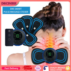 DECINIEE Electric Neck Massager Ems Cervical Vertebra Massage Patch For Muscle Pain Relief And Shoulder Relaxation Portable Neck Massage