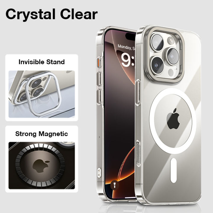 Sanptoch Cho Masgsafe trong suốt pha lê ốp điện thoại cho iPhone 16 Pro ...