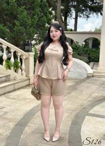 Set Bigsize 50-90KG Dễ Thương Thanh Lịch Năng Động Đi Làm Đi Tiệc Đi Chơi - S126 - Ú Xinh Store (Set Linen Gân)