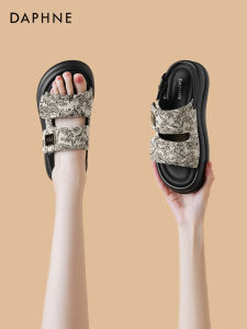 Daphne National Style Sandals Womens 2025 New Summer High-End Thick Bottom Heightening Soft Bottom Platform Match Skirt Sandals