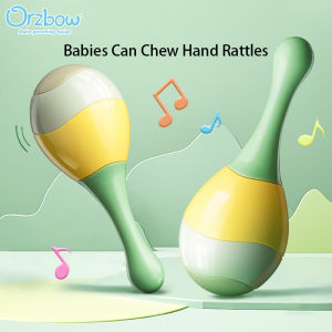 Orzbow Babys Hand Cranked Gripping Practice Rattle Hand Grip Newborn Sand Hammer Hand Grab Sensory Toys For 0-1-2 Years