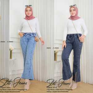 PROMO COD Bray Slit Pants Set Jeans Perempuan Dewasa Ti Amo Fashion Store