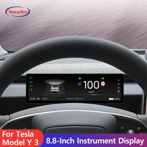 for Tesla Model Y Model 3 Display Screen Dashboard 8.8in IPS Touchscreen Linux System Support AMD Ryzen CPU with Wire Carplay