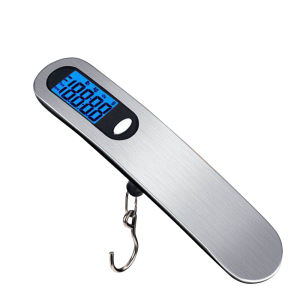 Small Portable Scale Digital LCD Display 110lb/50kg Electronic Luggage Hanging Suitcase Travel Weighs Baggage Fishing Scale