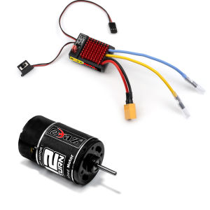 RCXAZ RC 550 Brushed Motor 12T with 60A Brushed ESC KIT for 1/10 RC Crawler Axial SCX10 90046 Traxxas TRX4 D90 Hpi Tamiya Arrma