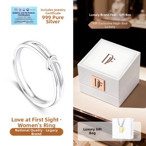 East Beauty | Braided Silver Plain Ring for Couples 999 Pure Silver