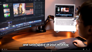 NB F160 Dual Monitor Mount Support for 17 with Laptop Tray " - 27"