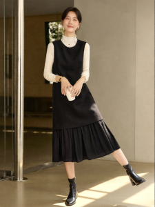 Vimly | Đầm Dáng A Chân Pleats Giảm Cân
