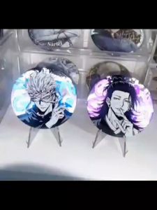 Jujutsu Kaisen Anime Laser Brooch Button Badge with Pin Brooch Clips Collar Clip Brooch