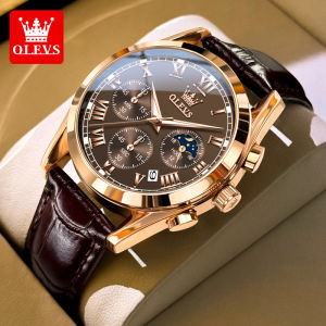 OLEVS | Waterproof Quartz Watch Leather Band