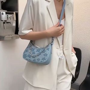 BAO129 Tas Selempang Elegan Wanita: Tas Bahu Cewek Motif Bunga