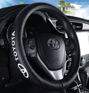 Genuine Leather Car Steering Wheel Cover for Toyota Avanza Vios Wigo Fortuner Innova Rush Universal Fits All Cars