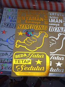 fulset dapat 3 stikercutting stiker katakata bahan menyala stikermobil stikercutting stiker truk