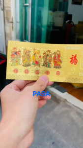 [TẾT 2026][TRỢ GIÁ] tờ.Tiền Ngũ Phúc Lâm Môn Phong Thủy May Mắn Chiêu Tài Lộc-Chất Liệu Plastic Mạ Vàng