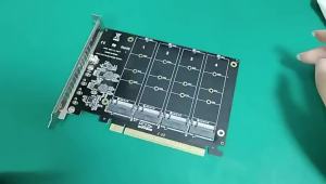 T.F.SKYWINDINTL(TFSKYWINDINTL) | M.2 NVME PCIE 3.0 4.0 Transmission Protocol Expansion Card 4x32Gbps PCIE RAID Support 2230 2242 2260 228 PCIE X16 to 4NVME