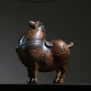 Porcelain Decorative Figurine of Tang Horse General Creative Handmade Ceramics Living Room Decor Gift Box Included