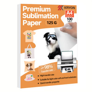 100 Sheets 125G A4 Size 8.3x11.7 lnch Sublimation Paper Heat Transfe Paper Compatible with Inkjet Printer