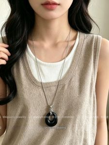 Elegant Vintage Minimalist Luxury Necklace Geometric Pendant