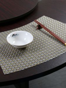 ผ้าคลุมโต๊ะอาหารทรงใบไม้แบบจีนระดับไฮเอนด์ ผ้าคลุมหม้อ ผ้าคลุมจาน ผ้าคลุมจุดบริการ ผ้าคลุมโต๊ะอาหารสไตล์จีนใหม่ ผ้าคลุมโต๊ะอาหารโรงแรม ผ้าคลุมโต๊ะอาหารพื้นผิวหรูหรา