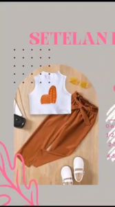 Setelan anak-anak perempuan viral model croptop & celana kulot motif kaktus usia 1 sampai 6 tahun // Oneset anak-anak perempuan viral model lekbong bahan knig motif kaktus usia 1 sampai 6 tahun