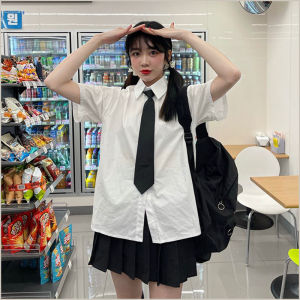 Japanese Style JK Uniform Short Sleeve Shirt Skirt Set for Female Students Sweet College Style Class Uniform Top Bottoms