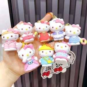 BENNETTGC PVC Sanrio Keychain Pendant Bag Accessories Hello Kitty Keychain Kawaii Keychain Pendant Bag Key