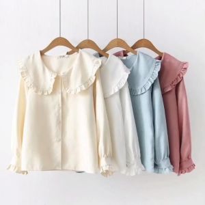 Megumi Atasan Wanita Kekinian Blouse Kancing Depan