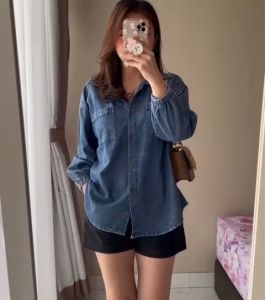 KEMEJA WANITA ARUMI DENIM - KOREAN DENIM SHIRT 2868