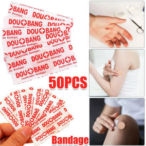 50pcs Mini Round Band-Aid Breathable Waterproof Healing Wound Adhesive Bandage Outdoor Camping Hiking First Aid Band-Aid