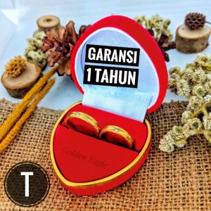 Cincin Nikah Kode T | Cincin Pasangan | Bahan Original Titanium Bukan Yang Campuran | Cincin Couple | Cincin Kawin | Cincin Tunangan