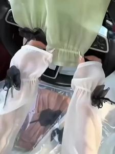 Sunscreen Bow Tie Sheer Arm Sleeves Women Ice Silk Arm Protection UV Protection Gloves Arm Sleeves Lolita Fingerless Glove