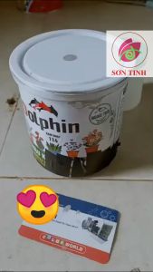 Sơn chậu màu xám nhạt hệ nước Dolphin 1kg