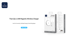 WIWU 25W Wireless Charger for Apple Magnetic Fast Charging Pad Dual Interface Design Compatible for iPhone 17 16 15 14 13 Series