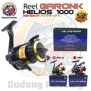 GARONK Spinning Reel Helios Ukuran 1000 Kerekan Atau Gulungan Pancing Kualitas Bagus Tersedia Warna Emas dan Merah ORIGINAL