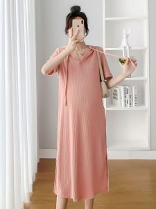 Váy Cho Bà Bầu Có Mũ Trùm Đầu Mùa Hè 2025 Váy Cho Bà Bầu Thời Trang Mới Dài Vừa Phải Tay Ngắn Hai Mặt Cho Gia Đình Và Trẻ Em