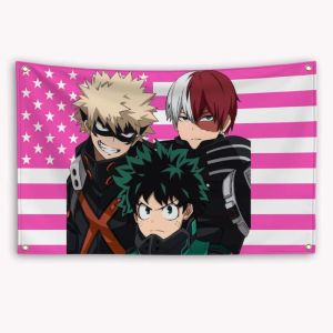 VIKAMA Hồng Cờ Mỹ Anime Tấm Thảm Kawaii Thanh Niên Treo Tường Thẩm Mỹ Ký Túc Xá Trang Trí Phòng Ngủ Anime Đảng Ảnh Nền