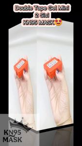 Toko VR: Sticker Double Tape KN95 MASK Gel 2 Sisi 1 Box Isi 60 Pcs Isolasi Bening / Sticker Transparan / Sticker Double Tape Gel Akrilik
