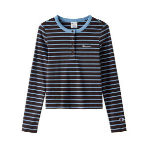 Champion | Autumn Thin Long Sleeve Stripe Slim Fitting T-Shirt for Women