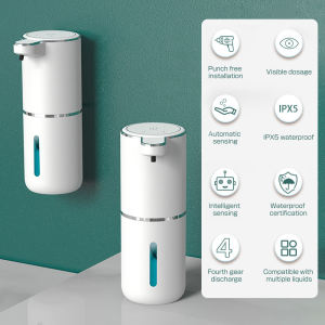 380ML Touchless IPX5 Waterproof Wall-Mounted ABS Material New Electric Automatic Smart Sense Soap Dispenser for Bathroom Kitchen
