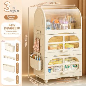 XINGYOU | Baby Food Utensil & Bottle Storage Box Dustproof Drying Rack