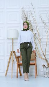 CELANA PANJANG WANITA KEKINIAN VIRAL TERBARU/KATUN STRECH MELAR/ALL SIZE FIT TO XL/TALI SERUT.PINGGANG KARET/KASUAL/CELANA KERJA