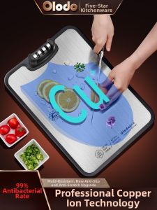 Olodo | Antibacterial and Mold-Resistant Stainless Steel and Plastic Cutting Board